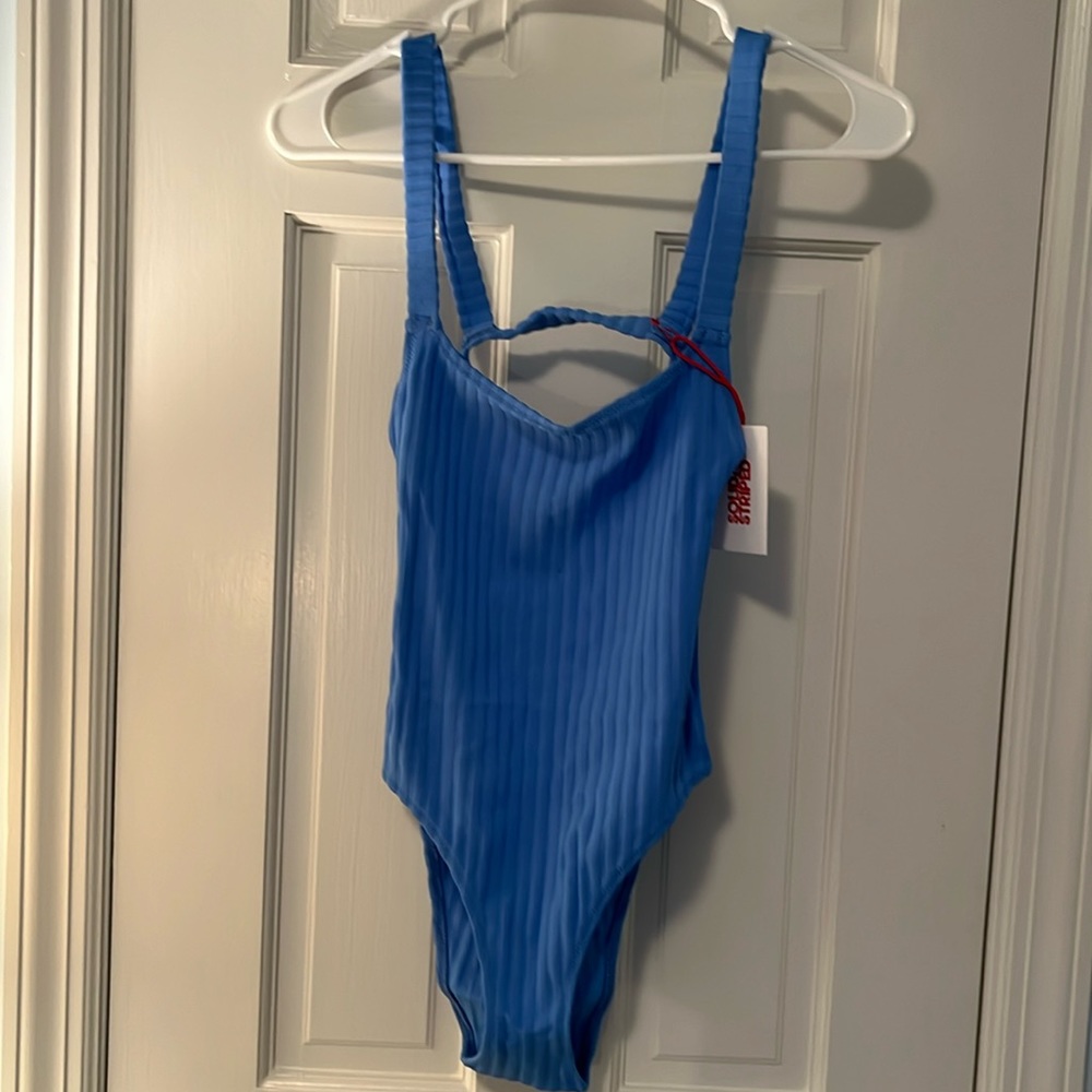 NWT** - Solid and Striped The TONI French Blue swimsuit. **DAMAGED**. See photos - Picture 3 of 12